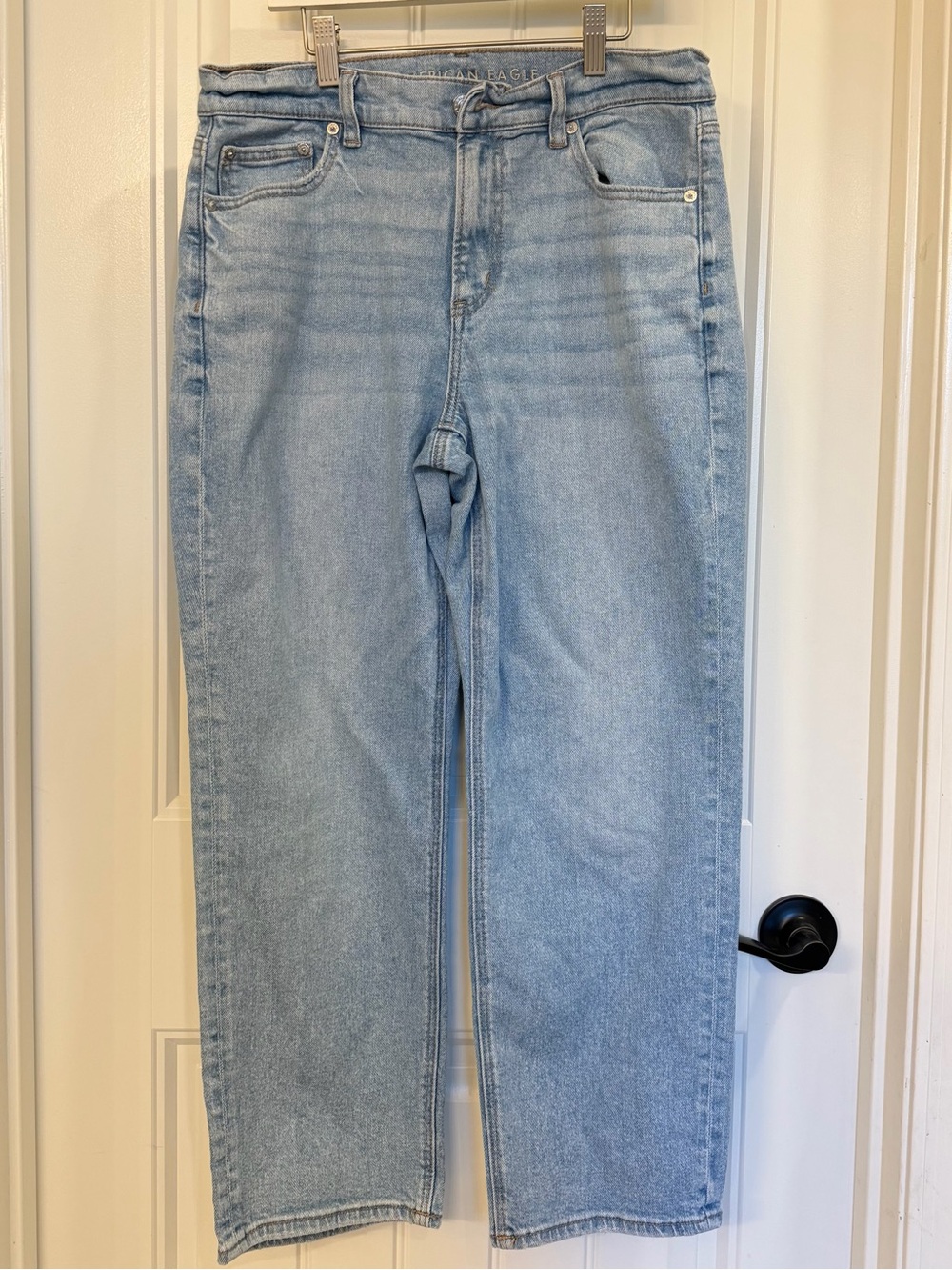 American Eagle Outfitters Super High Rise Straight Jeans 10 X-Short